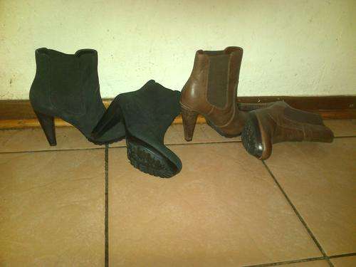 Leather Ankle Boots Size 4 Black or Brown